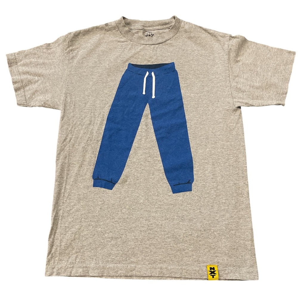WWE NXT Blue Pants Leva Bates‎ Small Authentic Gray Short Sleeve Shirt